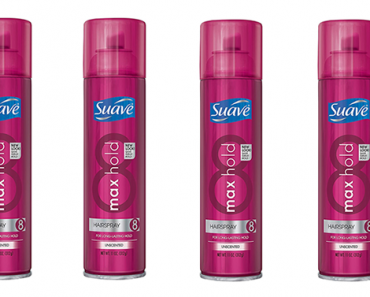 Suave Max Hold Hairspray – 4 Cans – Unscented 11oz – Just $6.76!
