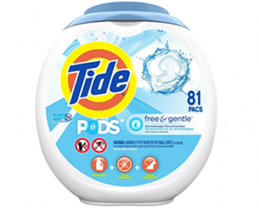 New Coupon! Tide PODS Free & Gentle, HE Compatible, 81 Count – Just $13.97!