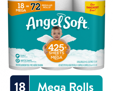 IN STOCK! Angel Soft Toilet Paper 18 Mega Rolls (72 Regular) at Walmart Only $14.97!