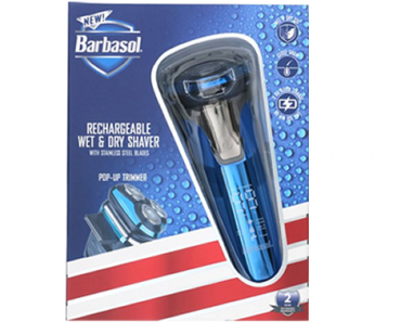 Barbasol Rechargeable Wet/Dry Rotary Electric Shaver with Beard Trimmer – Just $24.99!