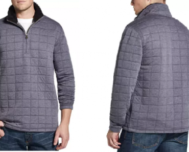Men’s Weatherproof Quilted Quarter-Zip Pullover Only $12.96! (Reg. $80)