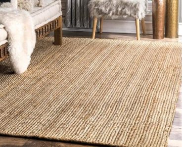 nuLOOM Rigo Hand Woven Jute Rug, 5′ x 8′ (Natural) – Only $83!