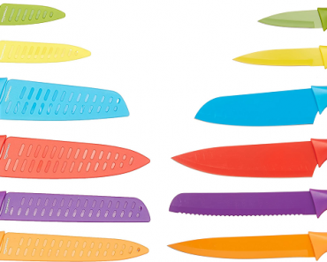12-Piece Colored Knife Set from AmazonBasics – Just $16.49!