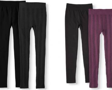 Women’s Time and Tru Leggings (2 pack-1 Cable Knit and 1 Plain) Only $5.36! That’s Only $2.68 Each!