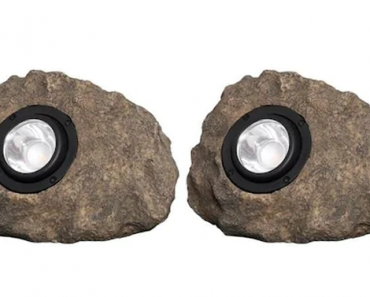 Westinghouse 2-Pack Rock Look Gray Solar LED Path Lights – Just $21.84!