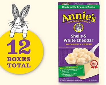Annie’s Shells & White Cheddar Mac and Cheese (Pack of 12) Only $12!