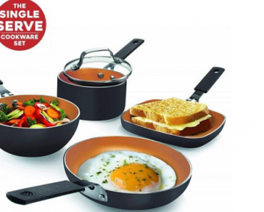 Gotham Steel  5 Piece Single Serve Nonstick Small Cookware Set Only $27.71! (Reg. $40) Awesome Reviews!
