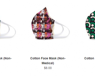 Vera Bradley Face Masks Only $8.00!