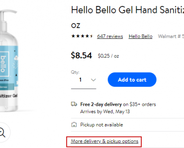 Hello Bello Gel Hand Sanitizer, 32 fl oz In Stock For $8.54!