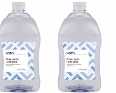 Amazon Brand – Solimo Gentle & Mild Clear Liquid Hand Soap Refill 56 Fluid Ounce Only $5.95!