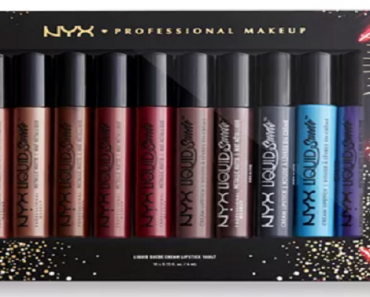 NYX Professional Makeup 10-Pc. Love Lust Disco Liquid Suede Lipstick Vault Set Only $18.70!! (Reg. $55)