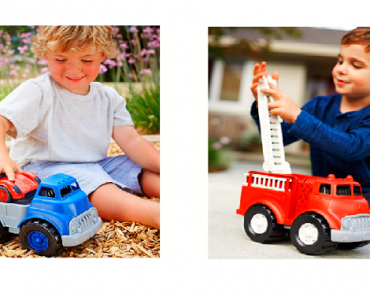Green Toys Fire Truck w/ Flatbed Truck & Race Car Only $19.95! (Reg. $50)