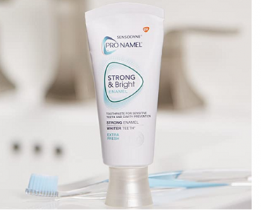 Sensodyne Pronamel Strong and Bright Enamel Toothpaste for Sensitive Teeth Only $2.85 Shipped!