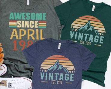 Birth Year Vintage Tees – Only $15.99!