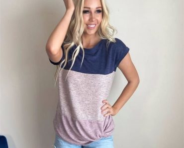 Color Block Twist Tee – Only $19.99!