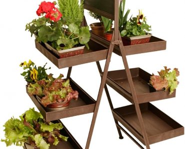 Wald Imports Brown Metal Industrial Display Ladder – Only $29.99!