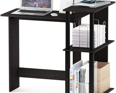 Furinno Abbott Corner Computer Desk with Bookshelf (Espresso/Black) – Only $38.65!