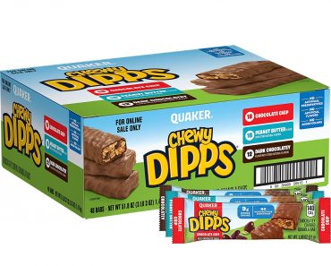 Quaker Chewy Dipps Chocolatey Covered Granola Bars, Variety Pack, 48 Bars – Only $9.09!