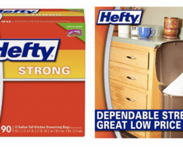 Hefty Strong Tall Kitchen Trash Bags, Unscented, 13-Gallon, 90 Count Just $10.06 Shipped!