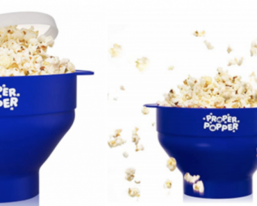 The Original Proper Popper Microwave Silicone Popcorn Popper Bowl $13.99!