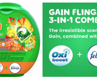 Gain flings! Laundry Detergent Pacs plus Aroma Boost HE Compatible 81 Count Just $13.75 Shipped!