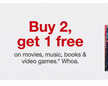Target: Buy 2 Get 1 FREE Video Games, Movies, Books, & Music!