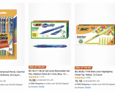 Save Up To 45% off BIC Writing Supplies Today Only At Amazon!