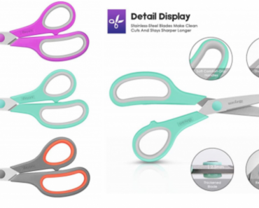 iBayam Scissors, 8″ Multipurpose Scissors Bulk 3-Pack $5.94!