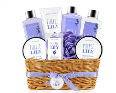 Body & Earth 9 Piece Bath and Body Set with Purple Lily Scent – Just $7.49!