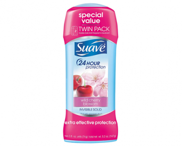 Suave Antiperspirant Deodorant, Wild Cherry Blossom, Twin Pack – Just $2.01!