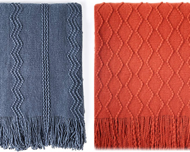 Bourina Textured Solid Soft Sofa Throw – Just $15.99! Lots of colors!