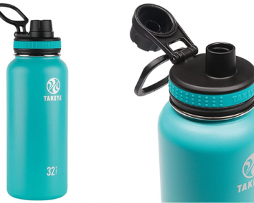 Takeya Originals Vacuum-Insulated Stainless-Steel Water Bottle – 32oz – Just $16.37!