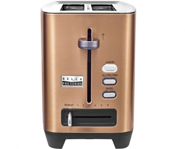 Bella Pro Series 2-Slice Wide/Self-Centering-Slot Toaster in Copper – Just $24.99!