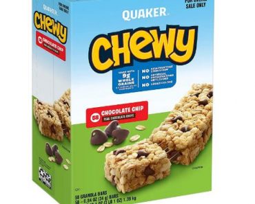 Quaker Chewy Granola Bars, Chocolate Chip, (58 Pack) – Only $10.70!