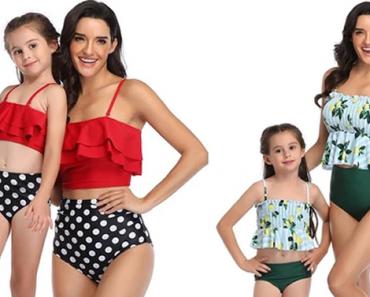 Buy a Mommy Swimsuit at 30%-70% off & Get a Matching Daughter Swimsuit for FREE! Plus FREE Delivery!