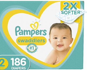Pampers Swaddlers Diapers Size 2, 186 Count Only $31.28 Shipped! That’s Only $0.16 Each!