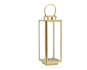 Kohl’s 25% Off Coupon! Ends tonight! Scott Living Luxe Brass Metal and Glass Rectangle Lantern – Just $17.99!