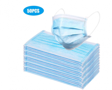 Disposable Face Covers – 3 Layer, Non-Woven Material – 50 Pieces – Just $9.99! Free shipping!