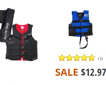 Cabela’s: Save up to 33% on Life Jackets & Vests! Prices Start at Only $12.97!