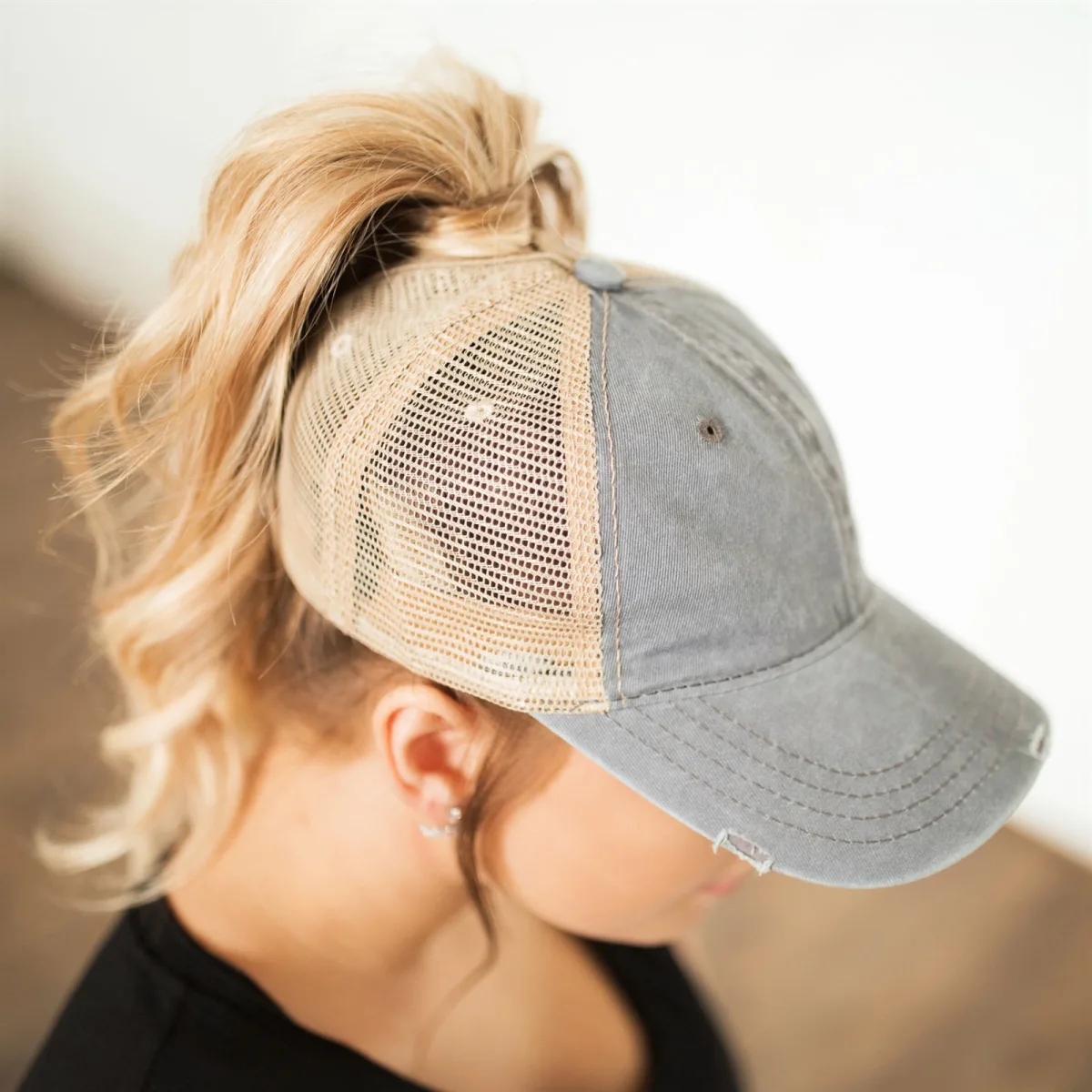 Jane: Distressed Messy Bun Hat Only $9.99 Shipped! - Common Sense With ...