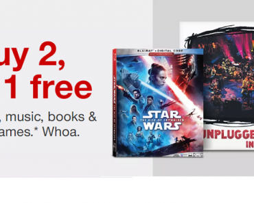 Target: Buy 2, Get 1 Free Movies, Music, Books, & Video Games! Mix & Match!
