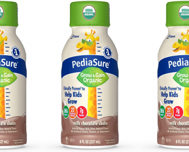 PediaSure Organic Nutrition Shake For Kids, Chocolate, 8 fl oz (Pack of 24) Only $31.85 Shipped! (Reg. $52)