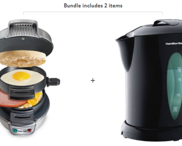 Hamilton Beach Breakfast Sandwich Maker with Electric Kettle Value Bundle JUST $34.97!