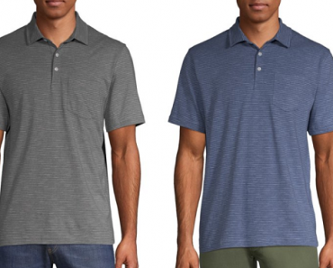 Men’s and Big Men’s George Fashion Jersey Polo, Up to Size 3XLT Only $5.50! 5 Colors Available!