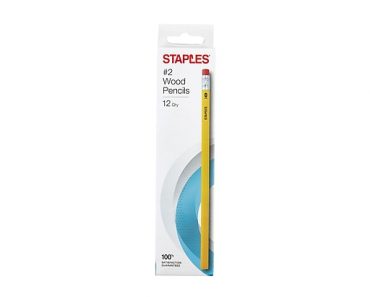 Staples #2 Wooden Pencils 12-pack Only 50¢!