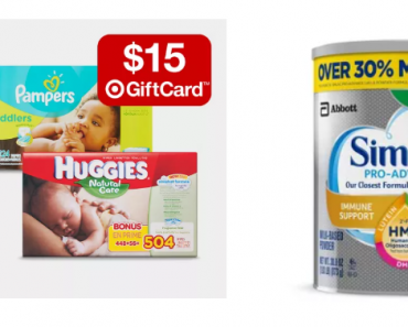 Target: Get a FREE $15 Gift Card, When You Buy $75 Worth of Diapers, Wipes, Training Pants & More!