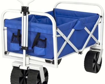 Blue Folding Collapsible Utility Wagon Cart w/ All-Terrain Wheels Only $89.99 Shipped! (Reg. $191.99)