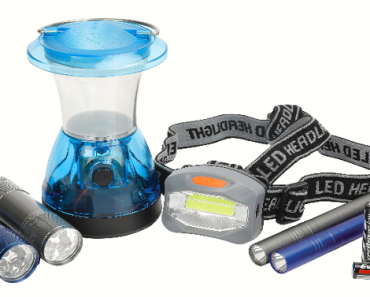 Ozark Trail 6-Piece Flashlight & Headlamp & Lantern & Penlight Combination Only $9.82!
