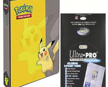 Ultra Pro Pokemon Pikachu 2″ 3-Ring Binder Card Album w/100 Platinum Series 9-Pocket Sheets Only $16.39! (Reg. $30)