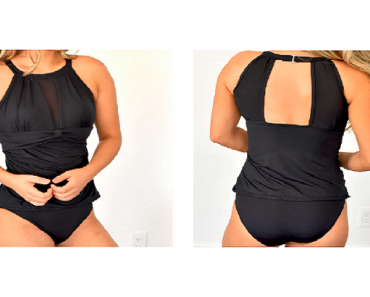 Mesh Ruched Tankini Swimwear (Multiple Colors) Only $26.99! (Reg. $59.99)